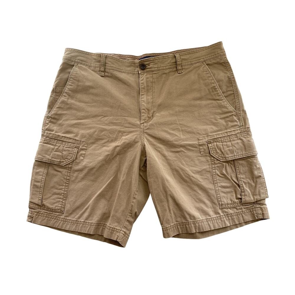 Chaps Cargo Shorts Mens 38x10 Beige Stretch Utility‎ Pockets Preppy Workwear Tan